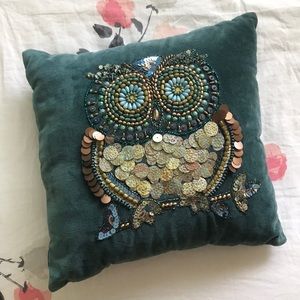 PIER 1 Embellished Owl Pillow